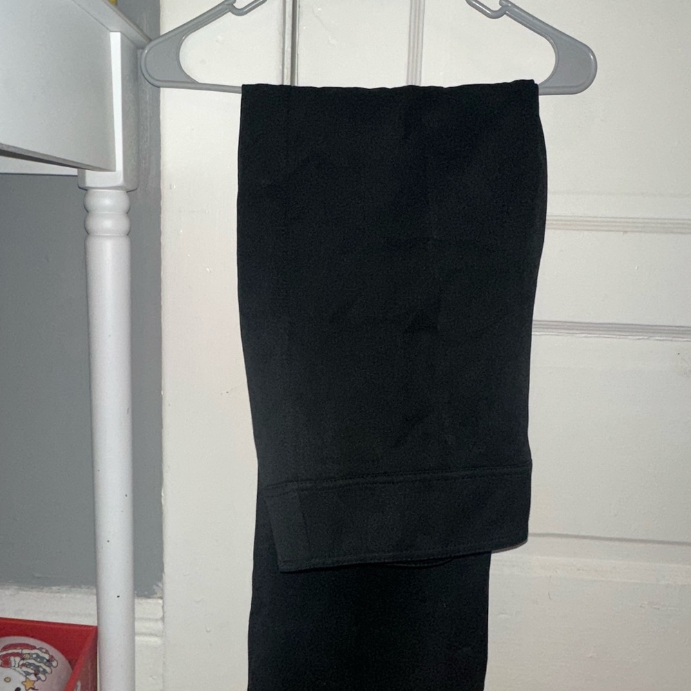 Black Thalian Tailored Dress Pants — High Rise Career Work Slacks - Measurements